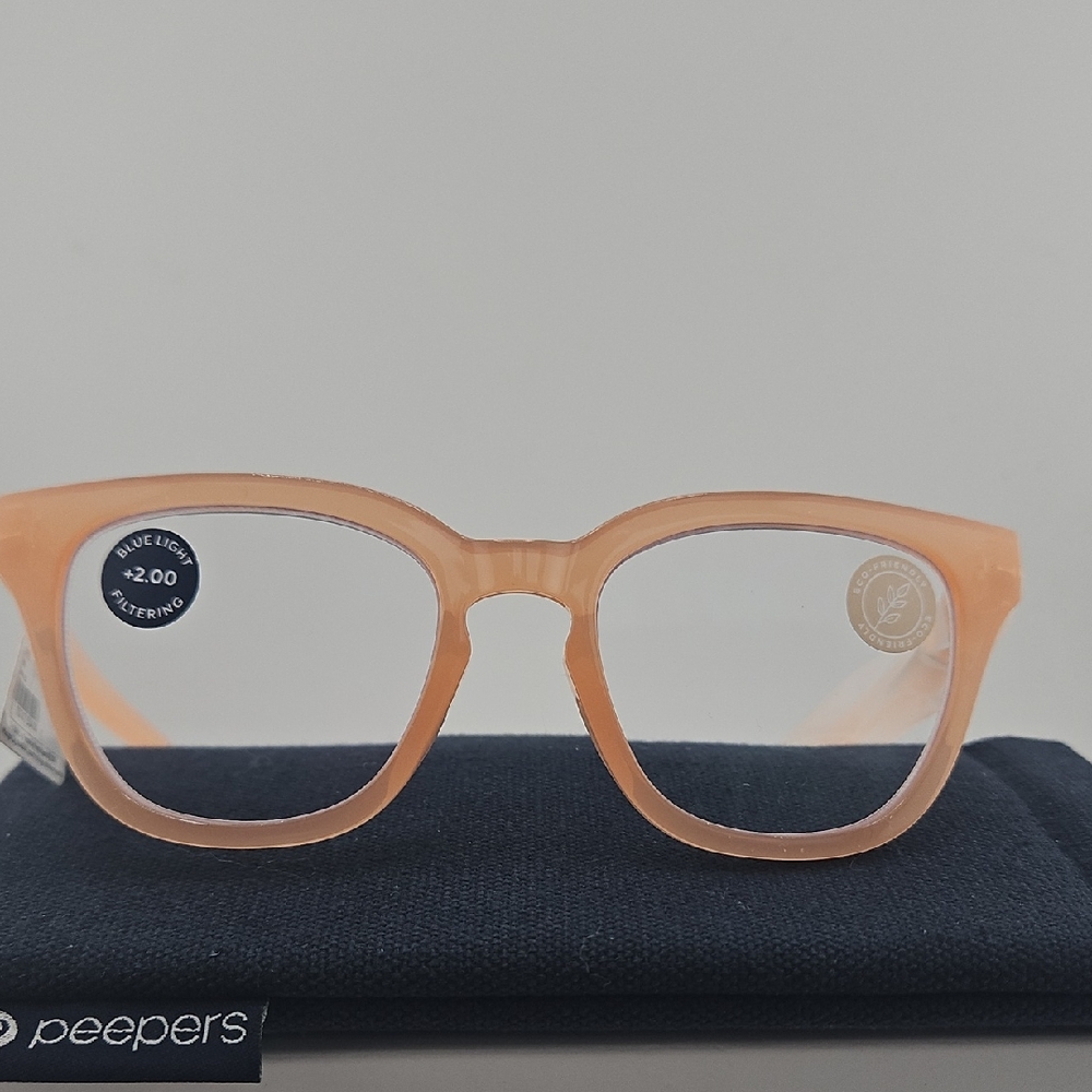 Peepers +2.00 "Nola"Reading/ Blue Light FilterSpring Hinges NEW